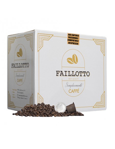 Passionate Compatible NESPRESSO Pack of 100 pcs Faillotto