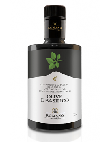 OLIVES AND BASIL Flavored extra virgin olive oil 25 cl