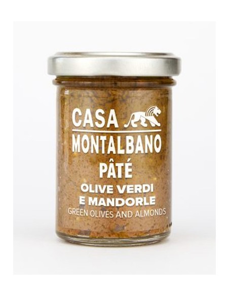 Green Olive and Almond Paté 90 gr Casa Montalbano