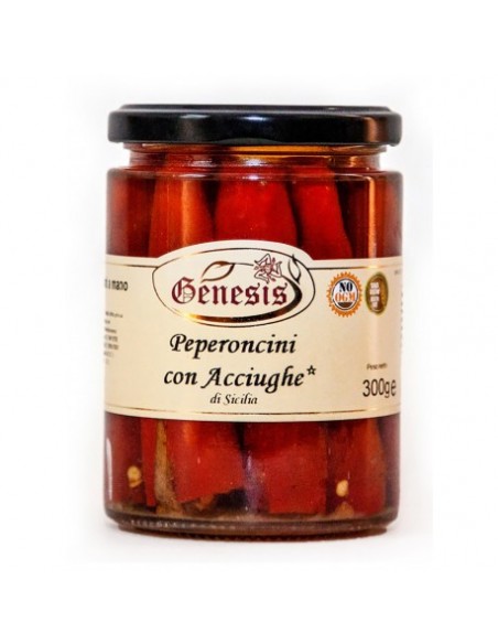 Chillies with Anchovies 300 gr Genesis