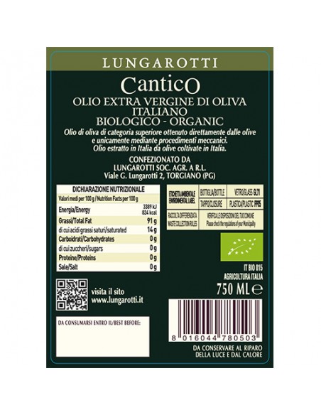 Cantico Oil 75 cl Lungarotti