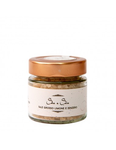 Coarse salt with lemon and ginger jar 110 gr Sapori di