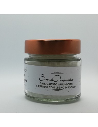 Coarse salt smoked with beech wood 110 gr jar Sapori di