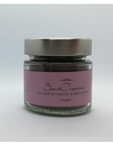 Aroma Powder of Nero D'Avola Pomace jar 40 gr Sapori di