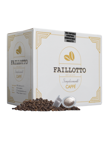 Full-bodied Compatible BIALETTI Pack of 100 pcs Faillotto