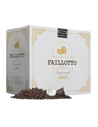 Full-bodied NESPRESSO compatible Pack of 100 pcs Faillotto