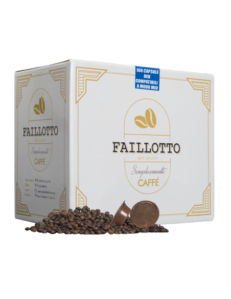 Decaffeinated Compatible A MODO MIO Pack of 100 pcs Faillotto