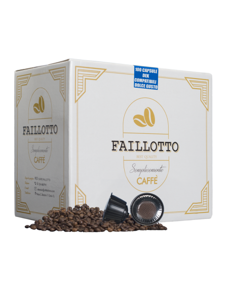 Decaffeinated Compatible DOLCE GUSTO Pack of 100 pcs Faillotto