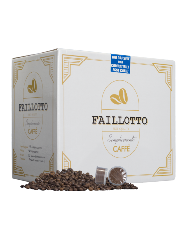 ESSE CAFFE' Compatible Decaffeinated Pack of 100 pcs Faillotto