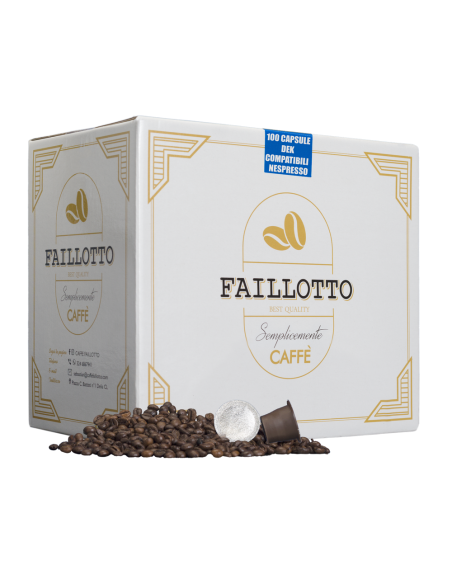 Decaffeinated NESPRESSO compatible Pack of 100 pcs Faillotto