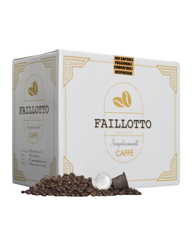 Passionate Compatible NESPRESSO Pack de 100 uds Faillotto