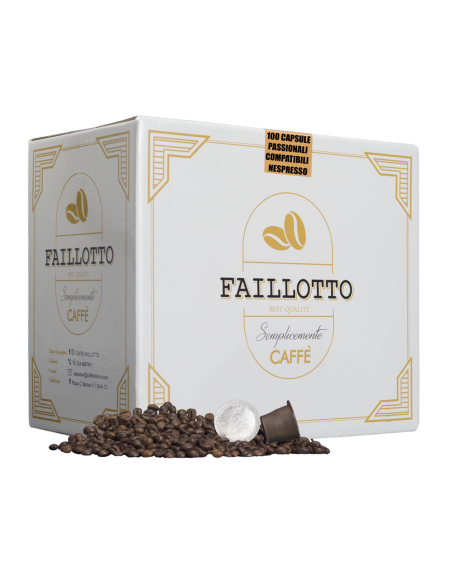 Passionate Compatible NESPRESSO Pack de 100 uds Faillotto