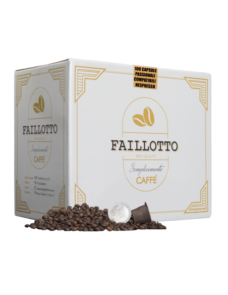 Passionate Compatible NESPRESSO Pack of 100 pcs Faillotto