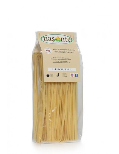 Linguine 500 gr Pasta de sémola de trigo duro 100% siciliana