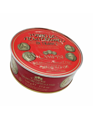 Mediterraner Thunfisch in Olivenöl 500g Dose Campisi