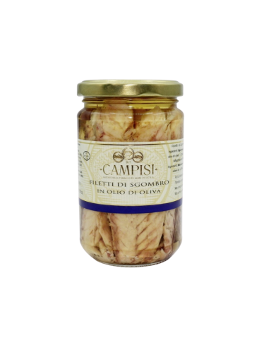 Mackerel fillets in olive oil 300 gr Campisi