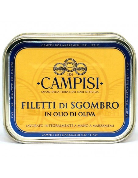 Mackerel fillets in olive oil 340 gr Campisi