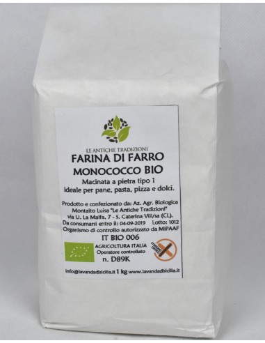 Farine d'Épeautre Bio 1 kg Le Antiche Tradizioni