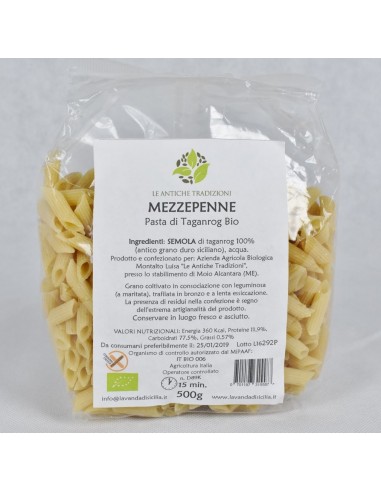 Penne Mezze Taganrog Bio 500 gr Le Antiche Tradizioni