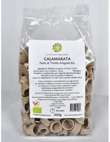 Bio Vollkorn Timilia Calamarata 500 gr Le Antiche Tradizioni