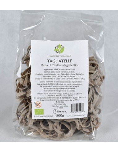 Bio Vollkorn Timilia Tagliatelle 500 gr Le Antiche Tradizioni