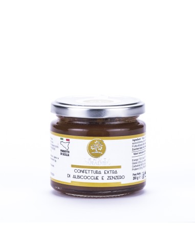 Extra apricot and ginger jam 200g Tenuta Paradiso