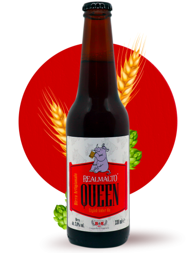 Queen English Amber Ale 33 cl Karton mit 15 Realmalt Flaschen