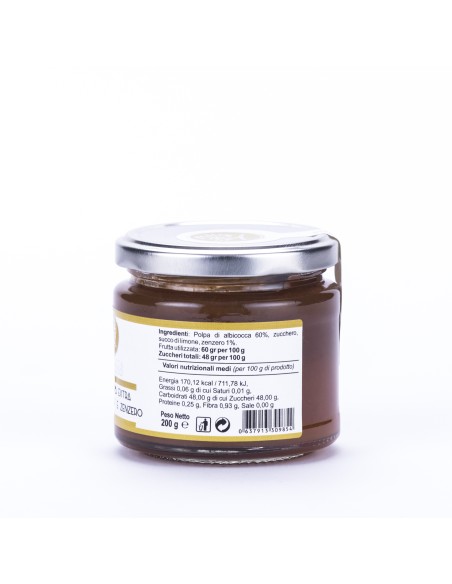 Confiture extra d'abricots et gingembre 200g Tenuta Paradiso