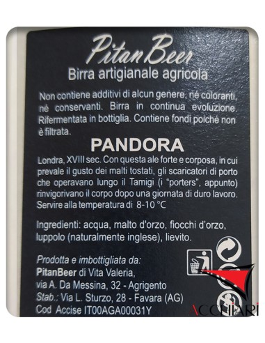 PANDORA Robust Porter 50 cl Cartone da 12 bottiglie PitanBeer