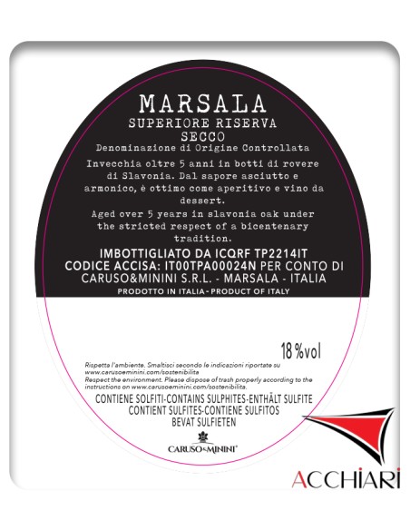 Marsala Superiore Riserva DOC 50 cl Caruso e Minini