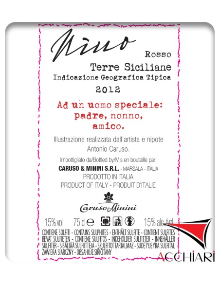 Nino Rosso di Sicilia IGT 75 cl Caruso e Minini