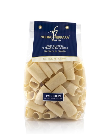 Paccheri de Sémola de Trigo Duro Siciliano 500 gr Molino Ferrara