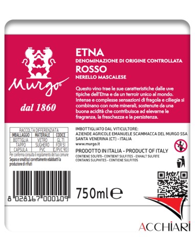 Murgo Etna Rosso DOC 75 cl