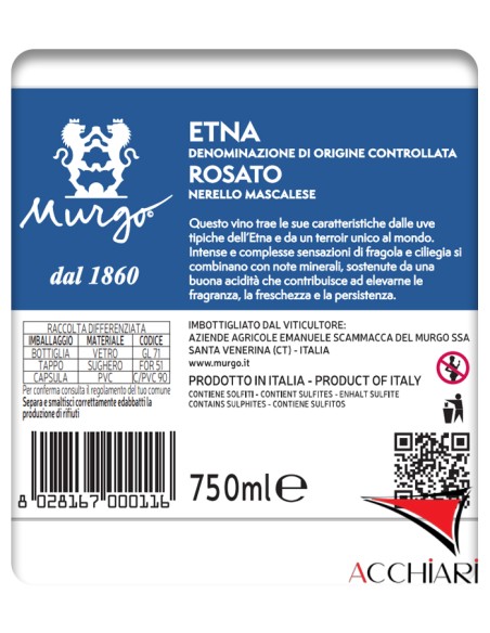 Murgo Etna Rosado DOC 75 cl