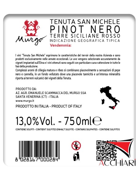 Murgo Pinot Nero IGT Terre Siciliane 75 cl