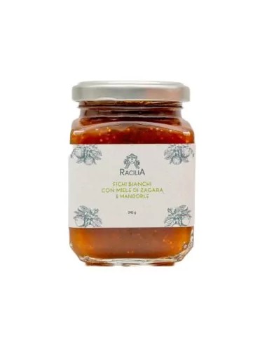 White fig jam with orange blossom honey and almonds Racilia