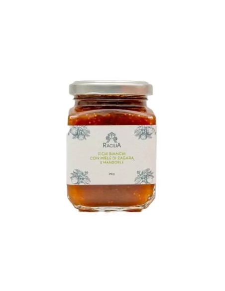 White fig jam with orange blossom honey and almonds Racilia