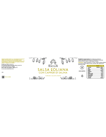 Salsa Eoliana con capperi di Salina Racilia