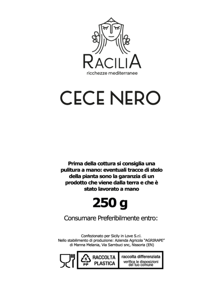 Pois chiches noirs 250 gr Racilia