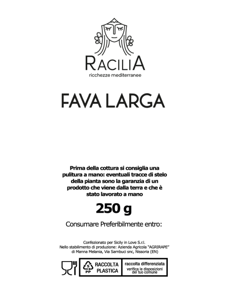 Fave larghe di Leonforte 250 gr Racilia