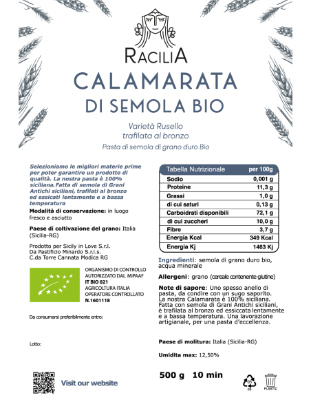 Bio Grieß Calamarata von Russello Racilia