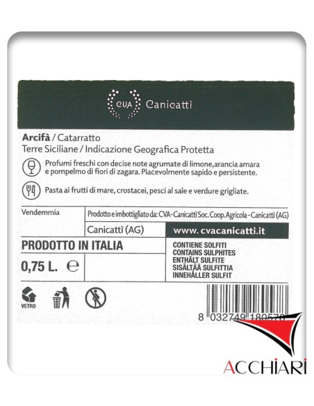 Arcifà Catarratto Terre Siciliane IGP 75 cl CVA