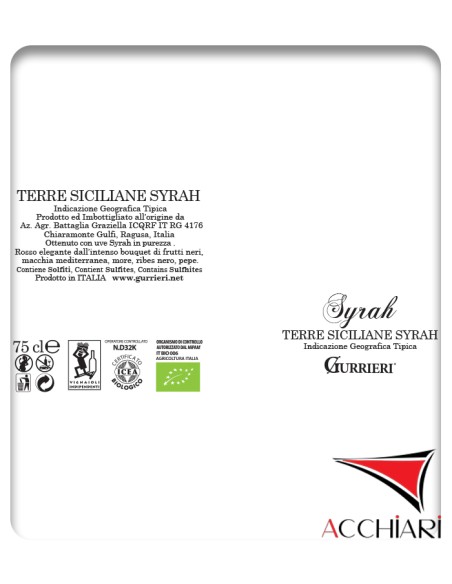 Syrah IGT Terre Siciliane Ecológico 75 cl Gurrieri