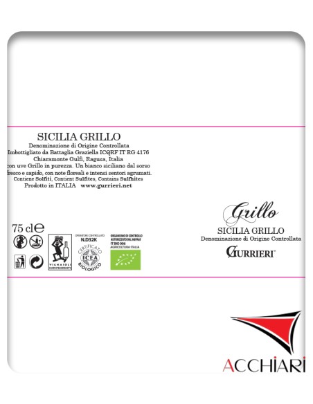 Grillo DOC Sicilia Ecológico 75 cl Gurrieri