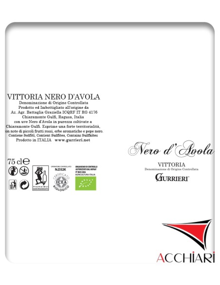 Nero d'Avola DOC Bio 75 cl Gurrieri