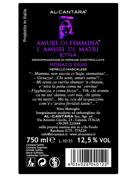 Amuri di fimmina et Amuri di matri Etna DOC 75 cl Al Cantàra