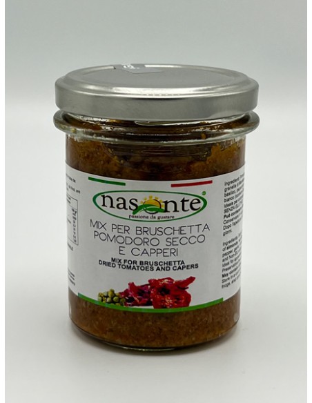 Getrocknete Tomaten Kapern Bruschetta Mischung 190 gr Nasonte