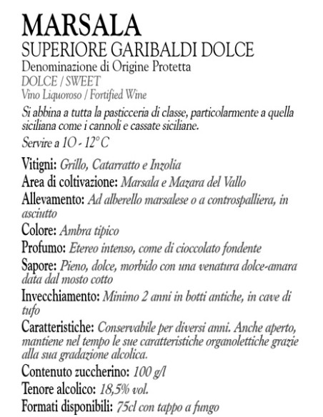 Marsala Superiore Garibaldi DOP 75 cl Baglio Baiata Alagna