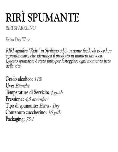 Rirì Spumante Extra Dry Wein 75 cl Baglio Baiata Alagna