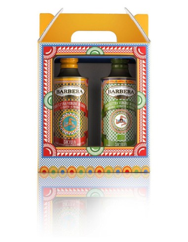 IGP SICILY GIFT BOX FRAME Package with extra virgin olive oil